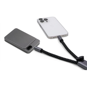 Ремешок-держатель для телефона с зарядным кабелем USB-C - USB-C «Lany Wristband Charge Eco», серый OA-832070 фото 5