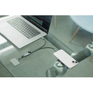 Ремешок-держатель для телефона с зарядным кабелем USB-C - USB-C «Lany Wristband Charge Eco», серый OA-832070 фото 16