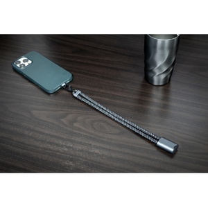 Ремешок-держатель для телефона с зарядным кабелем USB-C - USB-C «Lany Wristband Charge Eco», серый OA-832070 фото 17