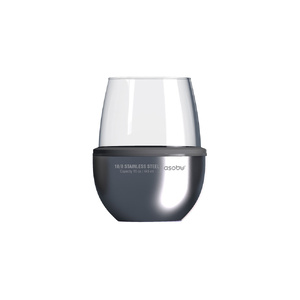 Тумблер для вина WINE KUZIE, серебристый OA-842039 фото 3