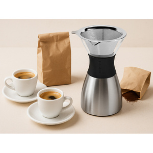Кофеварка POUR OVER, 1000 мл, серебристый/черный OA-842081 фото 12