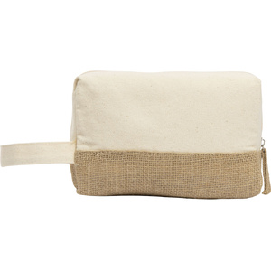 Косметичка "Jute" с ручкой из хлопка и джута, натуральный молочный OA-932409 фото 4