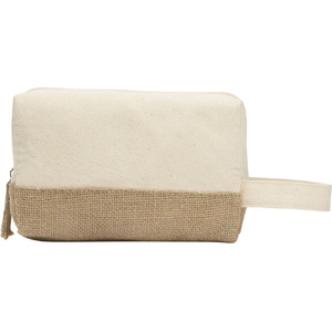 Косметичка "Jute" с ручкой из хлопка и джута, натуральный молочный OA-932409 фото 5