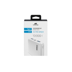 RIVACASE VA2532 (10000 мАч) QC/PD 20W внешний аккумулятор с дисплеем, белый 12/48 OA-94352 фото 17