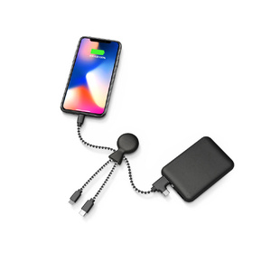 Портативное зарядное устройство "BioPack" c кабелем "Mr. Bio", 5000 mAh, черный OA-965112 фото 5