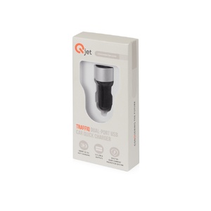 Адаптер автомобильный USB с функцией быстрой зарядки QC 3.0 "TraffIQ", черный/серебристый OA-985020 фото 7