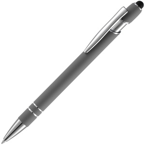 Ручка шариковая Pointer Soft Touch со стилусом, серая G-16426.10 фото 1