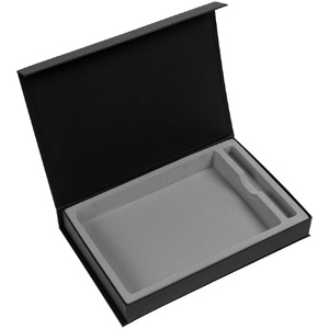Коробка Silk с ложементом под ежедневник 15х21 см и ручку, ver.2, черная G-17239.30 фото 2