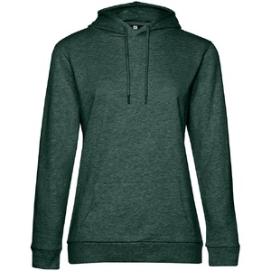 Толстовка с капюшоном женская Hoodie, темно-зеленый меланж, размер L G-WW04W6181L фото 2