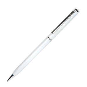 Ручка шариковая SLIM белый, серебристый HG-1100/01 фото 2