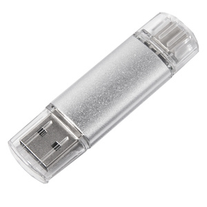 USB flash-карта ASSORTI OTG Type-C (16Гб) серебристый HG-19338_16Gb/47 фото 1
