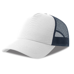 Бейсболка RAPPER COTTON-S, 5 клиньев, пластиковая застёжка белый, темно-синий HG-254179-S.126 фото 2