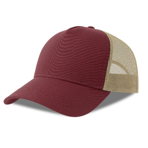 Бейсболка RAPPER COTTON-S, 5 клиньев, пластиковая застёжка бордовый, бежевый HG-254179-S.1328 фото 2