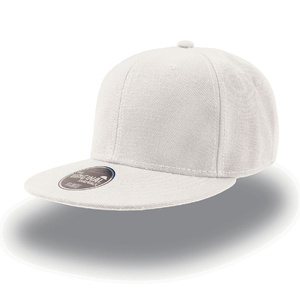 Бейсболка SNAP BACK, 6 клиньев, пластиковая застежка белый