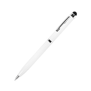 Ручка шариковая со стилусом CLICKER TOUCH белый, серебристый HG-36001/01 фото 1