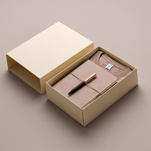 Набор подарочный Welcome Box: футболка LIBRA размер M/L, ежедневник, ручка в коробке бежевый
