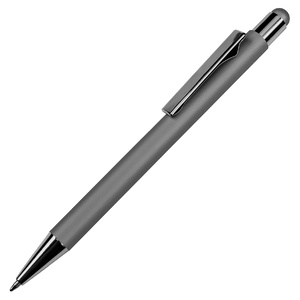 Ручка шариковая FACTOR COLOR со стилусом, серый, металл, пластик, софт-покрытие HG-40406/29 фото 2