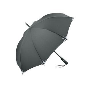 Зонт-трость 7571 Safebrella с фонариком и светоотражающими элементами, полуавтомат, серый OA-100075 фото 2