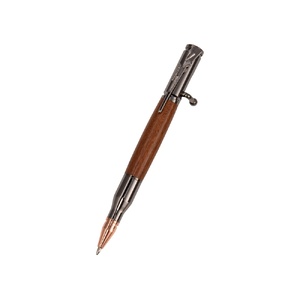 Ручка шариковая Падук ручка- коричневый, gun, розовое золото, подарочная коробка- зеленый