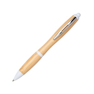 Шариковая ручка Nash из бамбука, натуральный/белый OA-10737804 фото 1