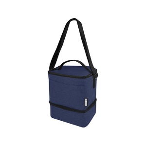 Tundra, сумка-холодильник из переработанного PET-пластика, для обеда, на 9 банок - Heather navy темно-синий OA-12061555 фото 1