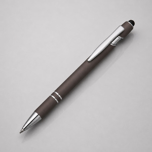 Ручка металлическая soft-touch шариковая со стилусом «Sway», серый/серебристый OA-18381.00 фото 1