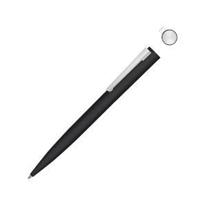 Металлическая шариковая ручка soft touch "Brush gum", черный OA-187991.07 фото 2