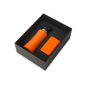Подарочный набор с бутылкой для воды и повербанком С2, 10000 mAh, оранжевый OA-210072.05 фото 2