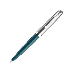 Шариковая ручка Parker 51 CORE TEAL BLUE CT, стержень: M, цвет чернил: black, в подарочной упаковке. бирюзовый, серебристый OA-2123508 фото 2
