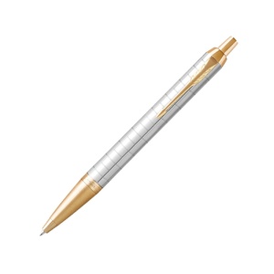 Шариковая ручка Parker IM Premium K318  Pearl GT, стержень: M, цвет чернил: blue, в подарочной упаковке. белый, золотистый OA-2143643 фото 2