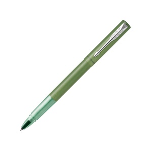 Ручка-роллер Parker Vector XL Green CT, цвет чернил black, стержень: F, в подарочной упаковке. зеленый, серебристый