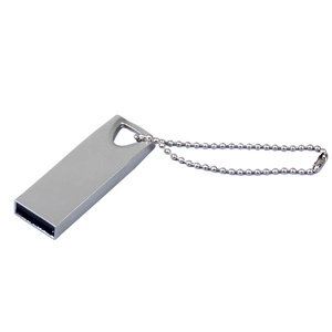 USB 3.0-флешка на 16 Гб с мини чипом, компактный дизайн, стильное отверстие для цепочки серебристый