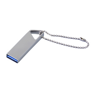 USB 3.0-флешка на 128 Гб с мини чипом, компактный дизайн, отверстие треугольной формы для цепочки серебристый OA-2238.12.00 фото 1