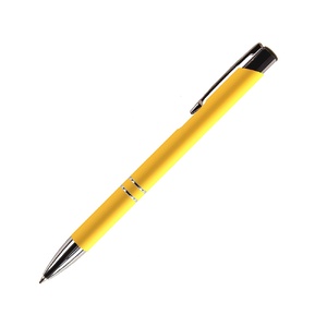 Ручка металлическая шариковая FAMILY MELAN, soft touch (Жёлтый) желтый OA-255108 фото 2