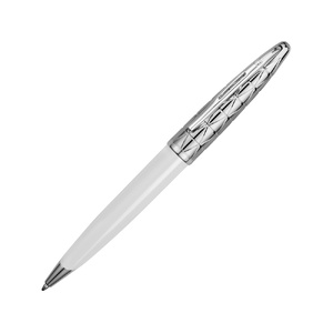 Ручка шариковая Waterman модель Carene Contemporary White ST белый/серебристый