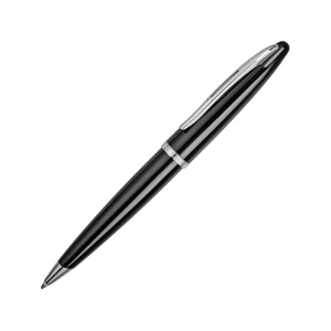 Шариковая ручка Waterman Carene, цвет: Black ST, стержень: Mblu черный, серебристый