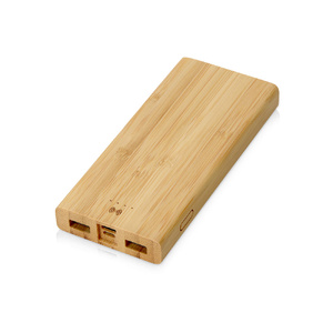 Внешний беспроводной аккумулятор из бамбука "Bamboo Air", 10000 mAh натуральный