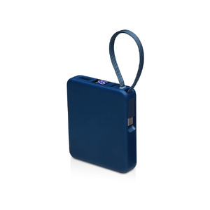Внешний аккумулятор со встроенным кабелем USB-C «Дэнси», 5000 мАч, темно-синий OA-590160.72 фото 2