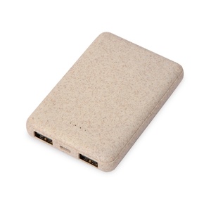 Портативное зарядное устройство "Wheatty", 5000 mAh бежевый