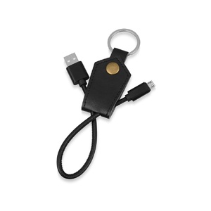 Кабель-брелок USB-MicroUSB «Pelle», черный OA-593407 фото 1