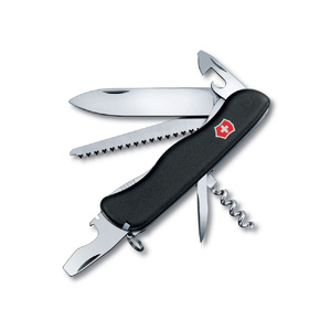 Нож перочинный VICTORINOX Forester, 111 мм, 12 функций, с фиксатором лезвия, чёрный черный OA-601156 фото 1