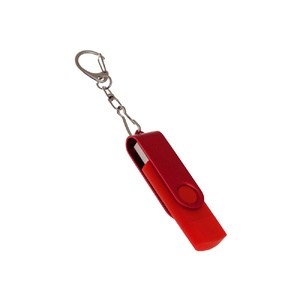 USB-флешка на 32 Гб 2 в 1 поворотный механизм, c дополнительным разъемом Type-C с одноцветным металлическим клипом, красный OA-6138.32.01 фото 2