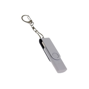 USB-флешка на 32 Гб 2 в 1 поворотный механизм, c дополнительным разъемом Type-C с одноцветным металлическим клипом, белый OA-6138.32.06 фото 1