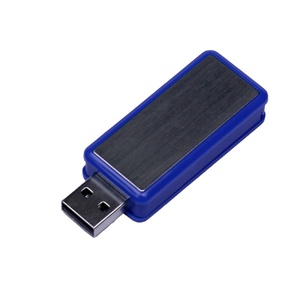 USB-флешка промо на 32 Гб прямоугольной формы, выдвижной механизм, синий OA-6534.32.02 фото 1