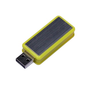 USB-флешка промо на 32 Гб прямоугольной формы, выдвижной механизм, желтый OA-6534.32.04 фото 2