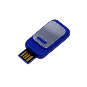 USB-флешка промо на 32 Гб прямоугольной формы, выдвижной механизм, синий OA-6545.32.02 фото 2