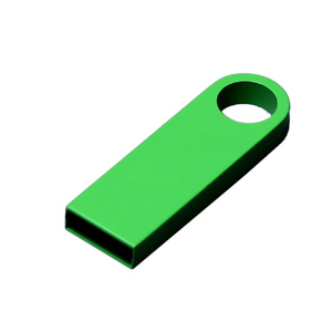 USB 2.0-флешка на 128 Гб с мини чипом и круглым отверстием, зеленый OA-6589.128.03 фото 2