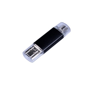 USB-флешка на 32 Гб c двумя дополнительными разъемами MicroUSB и TypeC, черный OA-6595.32.07 фото 2