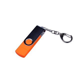 USB-флешка на 16 Гб поворотный механизм, c двумя дополнительными разъемами MicroUSB и TypeC, оранжевый OA-6596.16.08 фото 2