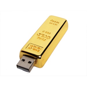 USB-флешка на 128 Гб в виде слитка золота, золотой золотистый OA-6681.128.05 фото 1